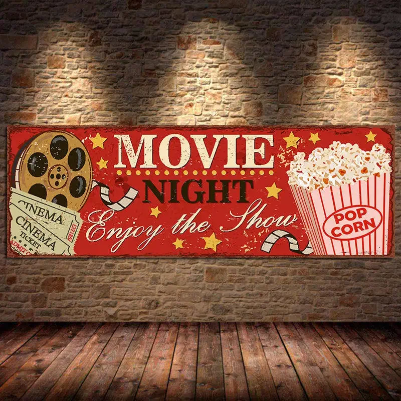 Home Cinema In - سينما تسجيل قماش اللوحة مجردة الرجعية