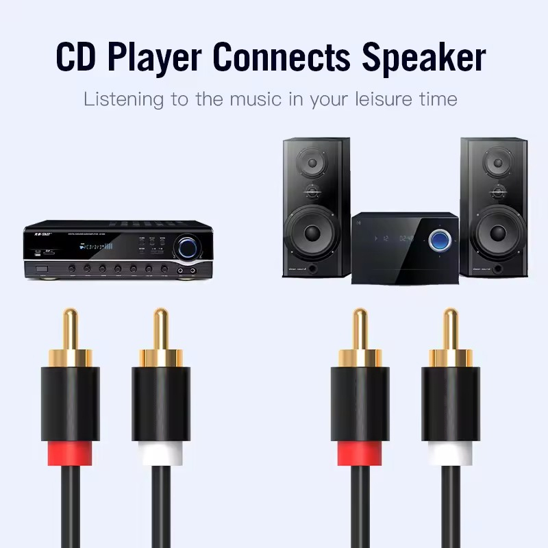 HIFI ستيريو كابل RCA 2RCA إلى  - مراجعة Home Cinema Reviews وسعره